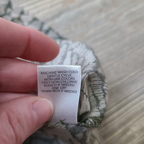 Christopher & Banks Skirt Womens 12 Earthy Abstract Leaf Goblincore Cottagecore - Picture 7 of 9